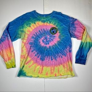 Teenage Tie Dye Long Sleeve Shirt Mens Large